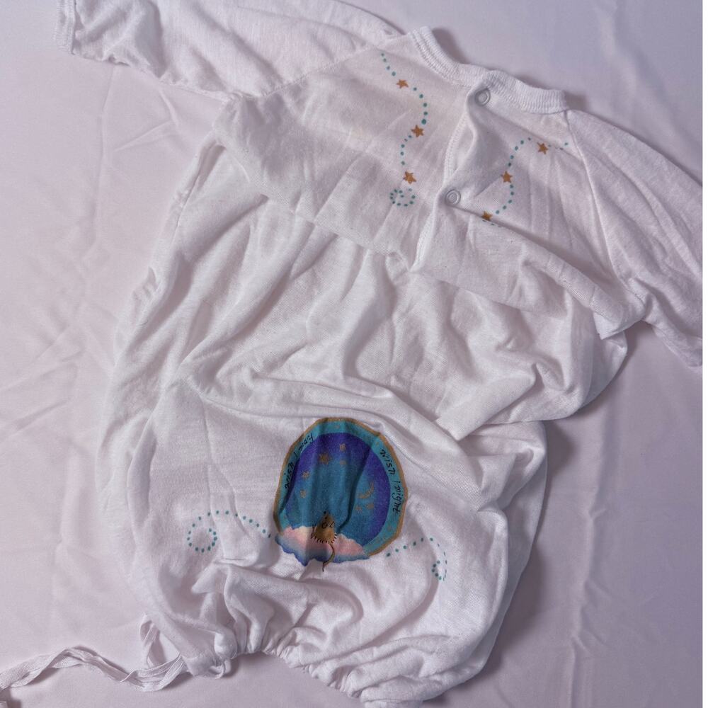 Vintage 70s "Wish I May, Wish I Might" Wishing Star Sleep Sack Nightgown OS